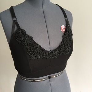 Floral Embroidered Appliqué Bralette